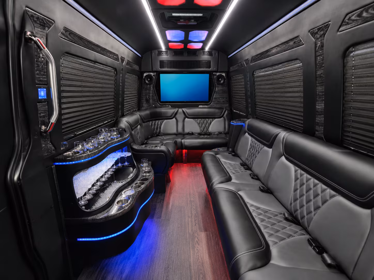 pompano beach 50 passenger party bus inside