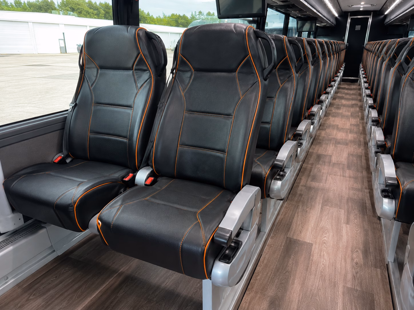 pompano beach charter bus services interior
